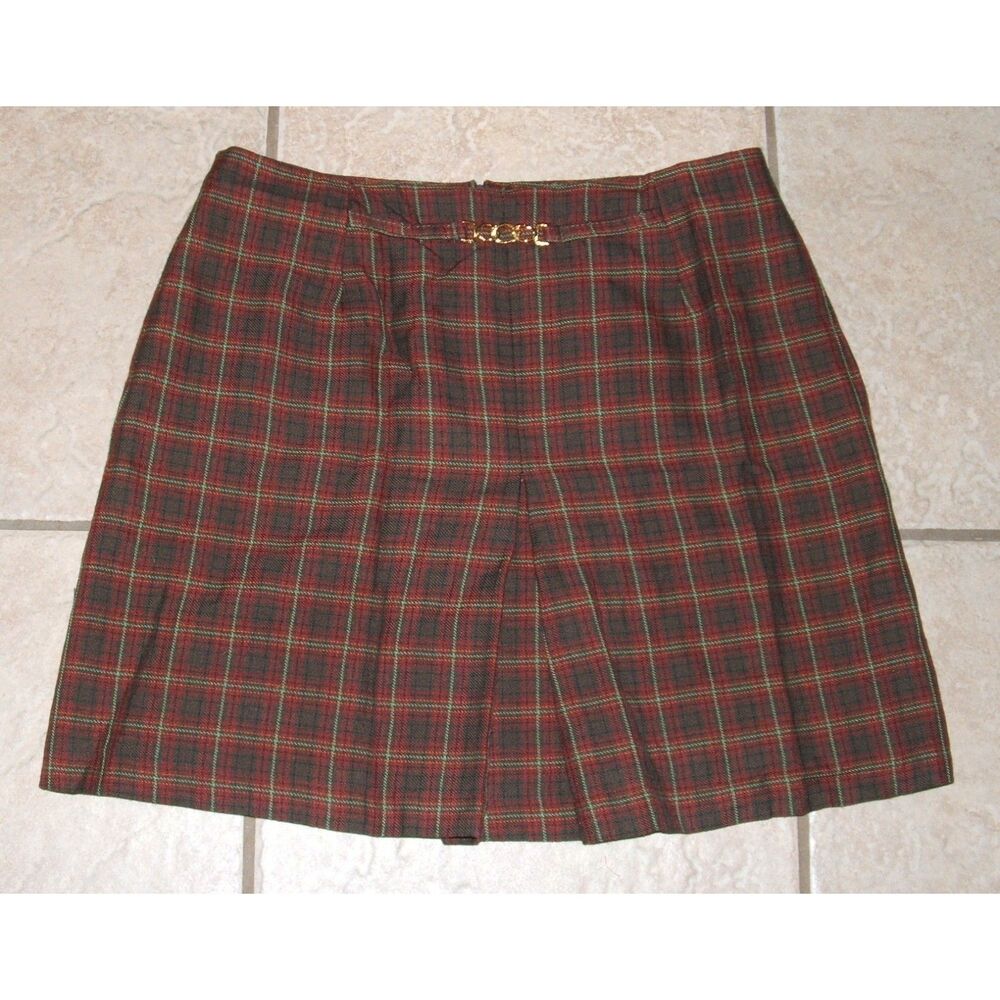 STRINGBEAN Multicolored Plaid Sz Medium Casual or Dress USA Made Mini Skirt